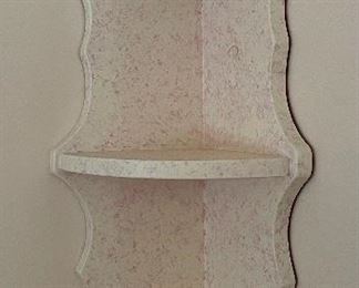 Item 87:  Spackle Painted Corner Knick Knack Shelf:  $22