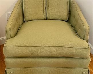 Item 90:  Vintage Barrel Back Chair - probably needs an update for fabric but adorable just "as is" - 30"l x 22.5"w x 25.5"h:  $165