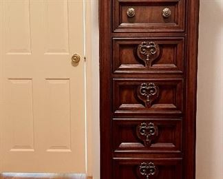 Item 102:  Vintage Drexel Lingerie Chest - 20.5"l x 15.25"w x 58.75"h:  $265