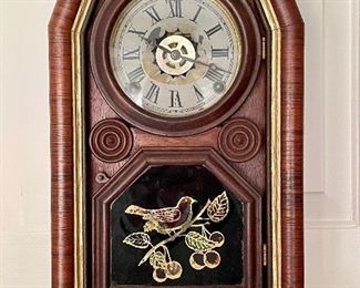 Item 103:  Welch, Spring & Co. Clock (Forestville, CT) - 11.25"l x 5"w x 16"h: $145