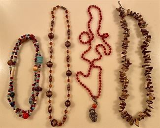 Item 108:  Lot of 4 Costume Jewelry Necklaces:  $28