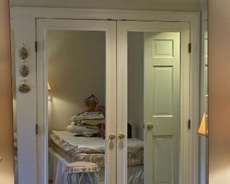 Item 121:  Mirror with Glass Flower Corners - 30" x 48":  $52