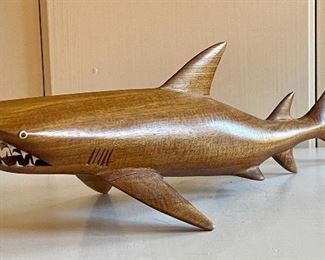 Item 133:  Carved Wood Shark - 14.25": $38