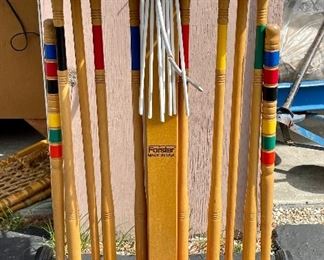 Item 137:  Vintage Forster Croquet Set: $95