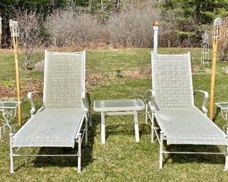 Item 139:  (2) Lounge Chairs - 22"l x 44.5"w x 42"h: $65 ea