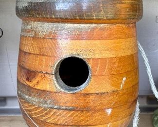 Item 145:  Turned Wood Birdhouse: $35