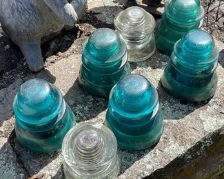 Item 168:  (7) Lot of Vintage Telephone Insulators: $65 for all
