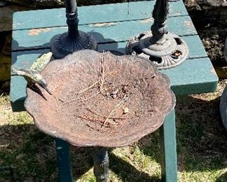 Item 171:  (3) Hummingbird Bird Baths:  $68                                                                 Tallest - 24"  