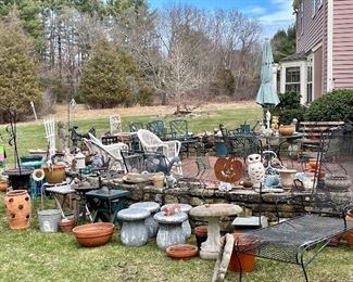 Gardner's Paradise!  We have a large assortment of planters, yard ornaments & garden statues at this sale.  