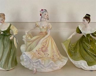 Item 208:  Royal Doulton "Ninette" (middle):  $22       Item 207:  Royal Doulton "Fair Lady" (left):  $22                                                                                                       Item 209:  Royal Doulton "Lynne" (right):  $22