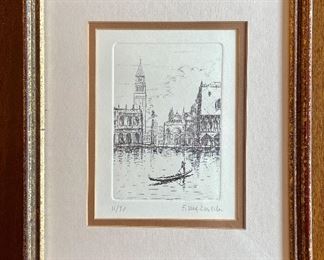 Item 214:  "Venice" Signed 11/30 - 8.75" x 10.5": $75