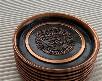 Item 232:  Set of 8 Hyde Park Line Coasters, Harvard:  $58