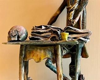 Item 235:  T. Moretto Sculpture (man studying) - 8": $265