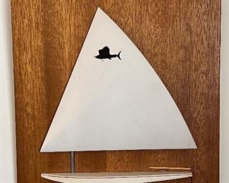 Item 245:  3-D Sailboat - 11.25" x 13.25":  $38