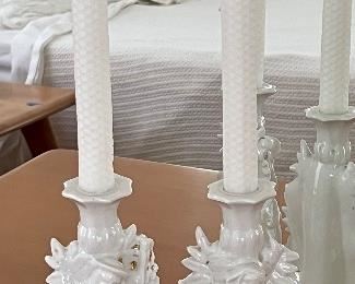 Item 246:  Pair of Figural Candlesticks (as is):  $18  