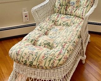 Item 248:  Wicker Lounge Chair - 28.5"l x 54.5"w x 34.5"h:  $125