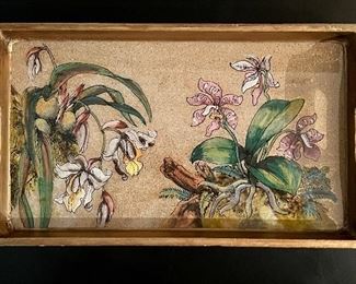 Item 287:  Robert M. Weiss Handmade in Peru Floral Tray:  $22