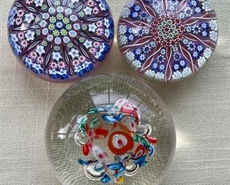 Item 290:  (3) Glass Paperweights:  $42