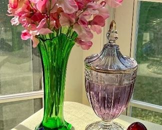 This is a small sampling of the gorgeous glassware at this sale!  All priced at the sale.