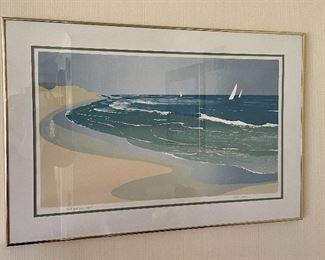 Item 299:  "Sand & Sea" 19/55 Signed Marcia Gibbons - 36.5" x 24": $175