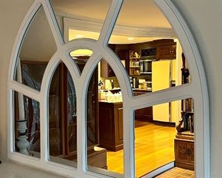 Item 306:  Arched, Segmented Mirror - 36" x 28": $75