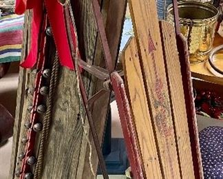 Vintage Sleds and Toboggans - come to the sale for pricing! 