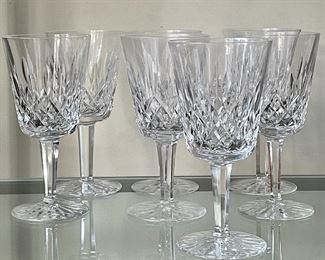 Item 337:  (7) Waterford Lismore Crystal Wine Glasses - 7": $150 for all