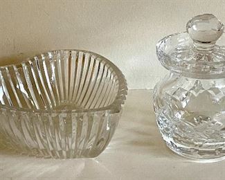 Item 339:  Waterford Heart Shaped Trinket Box: $28                       Item 340:  Waterford Condiment/Mustard Jar with Lid: $32
