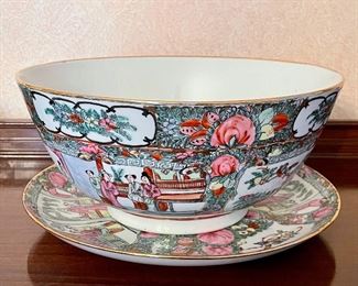 Item 342:  Japanese Porcelain Ware, Hong Kong with Underplate - 12" x 6": $125