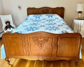 Item 344:  Vintage Oak Full-Sized Bed:  $495