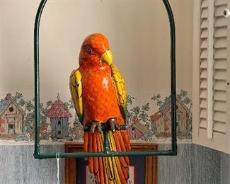 Item 365:  Swinging Orange Parakeet: $38