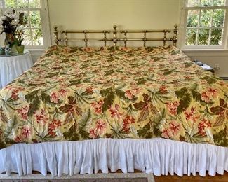 Item 374:  Really cool bed - looks like brass but it is wood painted to look like brass - King Sized: $225