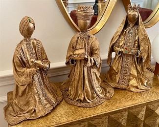 Item 380:  Three Wise Men - Paper Mache: $16 for set of 3                                                                                                                            Tallest - 16.5"