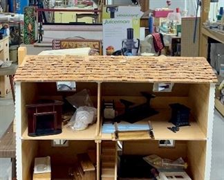 Vintage doll house & furniture all priced at the sale.