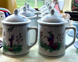 Item 405:  Set of 8 Tea Mugs with Lids:  $95