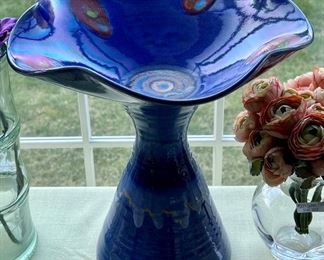 Item 406:  Pottery Bird Bath:  $48