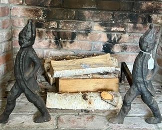 Item 413:  Andirons - 17" x 17":  $95