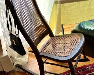 Item 418:  Caned Rocking Chair:  $85