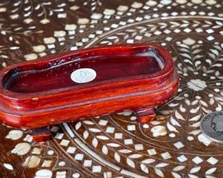 Monkey Chinese Hardstone Carving Lapis Carved Stone Figurine	3x1.5x4in	
