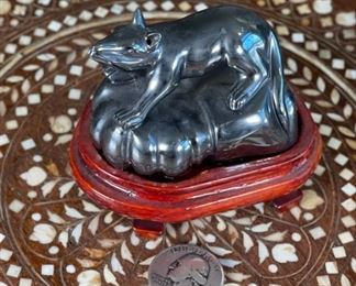 Rat Chinese Hardstone Carving Asian Carved Figurine	3x2x3in	HxWxD
