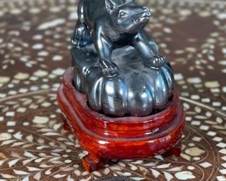 Rat Chinese Hardstone Carving Asian Carved Figurine	3x2x3in	HxWxD
