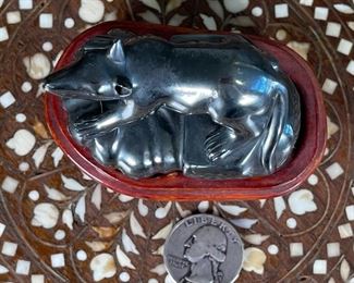 Rat Chinese Hardstone Carving Asian Carved Figurine	3x2x3in	HxWxD
