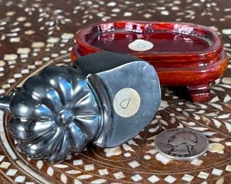 Rat Chinese Hardstone Carving Asian Carved Figurine	3x2x3in	HxWxD
