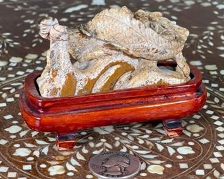 Dragon Chinese Hardstone Carving Asian Carved Figurine	3x1.5x3.5in	HxWxD
