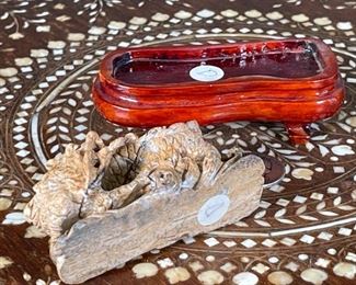 Dragon Chinese Hardstone Carving Asian Carved Figurine	3x1.5x3.5in	HxWxD
