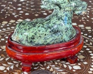 Water Buffalo Chinese Hardstone Carving Asian Carved Figurine	2.75x1.25x3.5in	HxWxD
