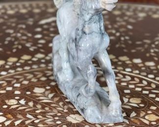 Horse Chinese Hardstone Carving Asian Carved Figurine No stand	3x1x3.5in	HxWxD
