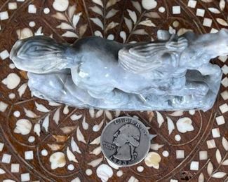 Horse Chinese Hardstone Carving Asian Carved Figurine No stand	3x1x3.5in	HxWxD
