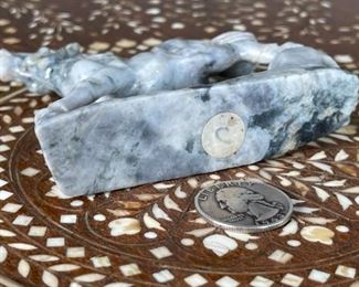 Horse Chinese Hardstone Carving Asian Carved Figurine No stand	3x1x3.5in	HxWxD
