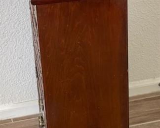 Chinese Medicine Chest Apothecary Cabinet Brass Clad inlay	26 x 20 x 9.5in	HxWxD
